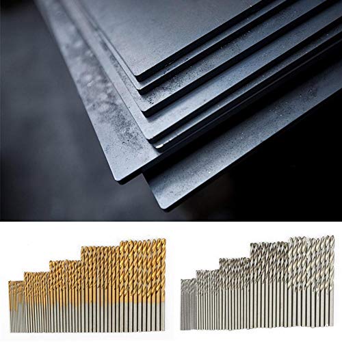 FTVogue bušilica Bit Set Titanium obloženi čelični zatrpani komadići za bušilicu za drvenu i aluminijski bakreni čelik 100 pcs, Twist