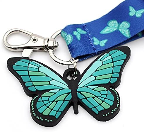 Držač značke za karticu s vezicom za leptir s 2,5-inčnim gumenim privjeskom za ključeve i odvojivom kopčom