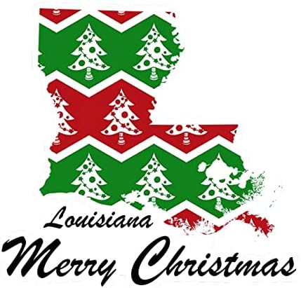 Sretan Božić Louisiana State Vinil naljepnica naljepnica Louisiana Domaće vodootporne automobile naljepnice za automobil s vodom za