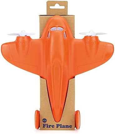 Zeleni igračke vatreni avion - Pretvarajte se igra, motoričke sposobnosti, dječja igračka za kupanje. Nema BPA, ftalata, PVC. Sigurna