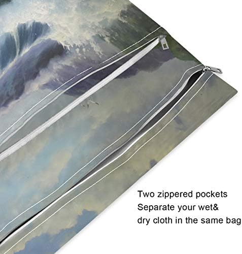Keepreal morske ptice mokra suha torba za tkaninu i kupaći kostim, putovanja i plaža - mokre vrećice otporne na vodu - savršeno za