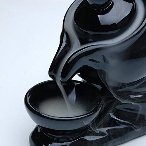 Wybfztt-188 čaša čaša oblik tamjana plamenika ručno rađene crne keramičke zaleđe tamjan izgaranje kuće budistički hram dekor