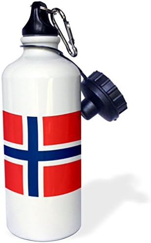 3Drose Zastava norveške-norveške crveno plave bijele skandinavske nordijske križanje skendinavije svjetske zemlje Sportska boca vode,