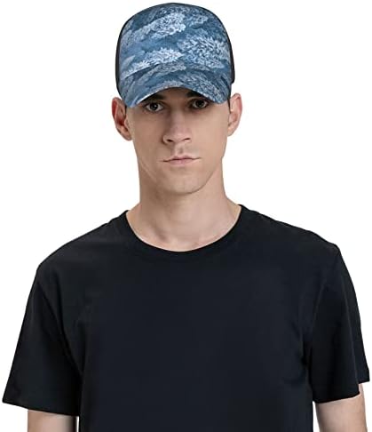 Bejzbolska kapa s printom na zimskoj pozadini, podesiva tatina kapa, pogodna za trčanje u svim vremenskim uvjetima i aktivnosti na