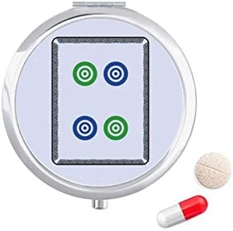 Mahjong krug točkice 4 pločice uzorak kutija za tablete džep kutija za pohranu lijekova spremnik dozator