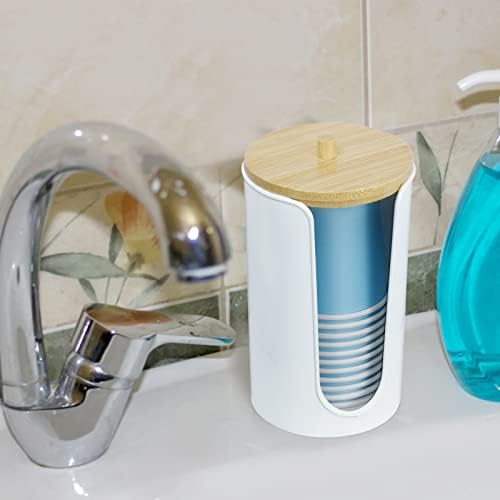 Dozator za kupaonske šalice 2 pakiranja jednokratnih držača za čaše od 3 oz i 4 oz plastičnih malih čaša za ispiranje usta dozator