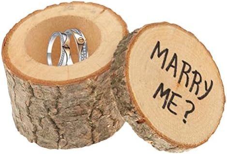 Poklon kutija za prstenje za vjenčanje s prijedlogom za brak, poklon za uspomenu, drvena šik kutija za predstavljanje vjenčanog prstena