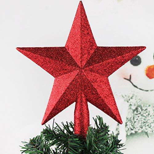 Amosfun božićno drvce Topper Star Glitter Viseći privjesak Xmas Ukras drveća vjenčanje Svečano božićno zabave
