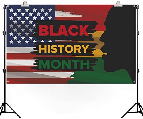 Pudodo crna povijest Mjesec pozadina Banner Star Star Stripes Afroamerička praznična zabava Fotografija pozadina zida ukras