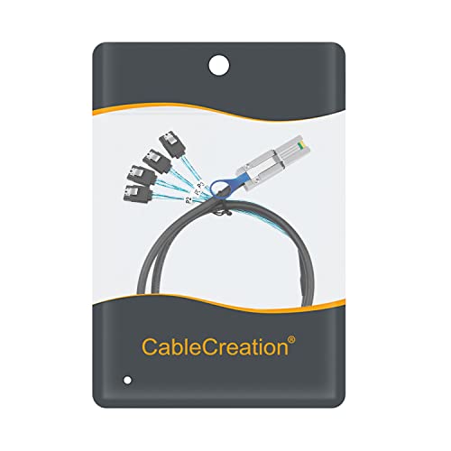 CableCreation Mini SAS 26PIN MUŠKARCI do 4 SATA 7PIN ŽENE kabel, Mini SAS domaćin/kontroler do 4 SATA cilja/stražnje ploče, 2m/6,6ft