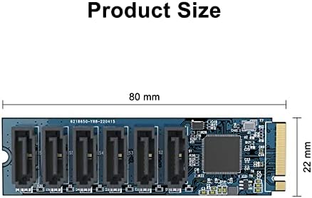 10gtek M.2 do 6xsata adapter, SATA3.0, no-riad, za radne površine PC podrške SSD i HDD