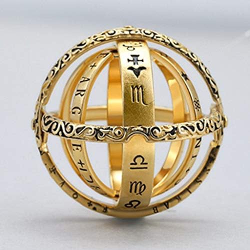 Srebrni astronomski prstenovi Vintage Gothic sklopivi otvoreni armillary sfera kuglični prsten za ljubavnice za žene nakit