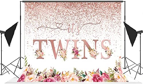 Lofaris ružičasta cvjetna pozadina blizanaca za djevojčice ukrasi za tuširanje za bebe tuširanje mala princeza novorođenčad dekor za