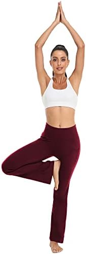 Bootcut joga hlače s džepovima za žene visoki struk, teretana za vježbanje gamaša za trbušnjake kontrola trbuha