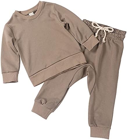 GiCrk jednostavni mališani bebi jogger setovi djevojčica Dječaka Dječaka Neutralna odjeća ležerna dukseva dugih rukava Tops hlače odjeće