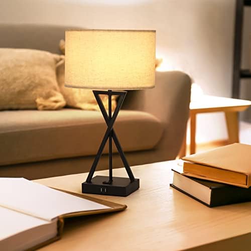 Haitralne noćne svjetiljke za kontrolu dodira, trosmjerna zatamnjena moderna stolna svjetiljki za noćne ormariće set od 2 s dvostrukim