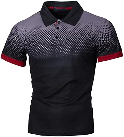 Muška polka-dot modni rad polo majica golf vrhovi ljetni kratki rukav košulja casual osnovni sportski golf majice