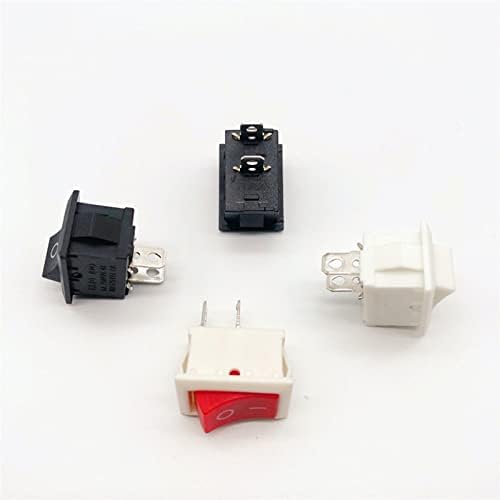 Rocker Switch 1/5 PCS Mini Rocker Switch KCD1, ON/OFF, Električna oprema, 2PIN, 2 Pozicija, 15 * 21mm, 6A 250Vac/10A 125Vac, crvena,